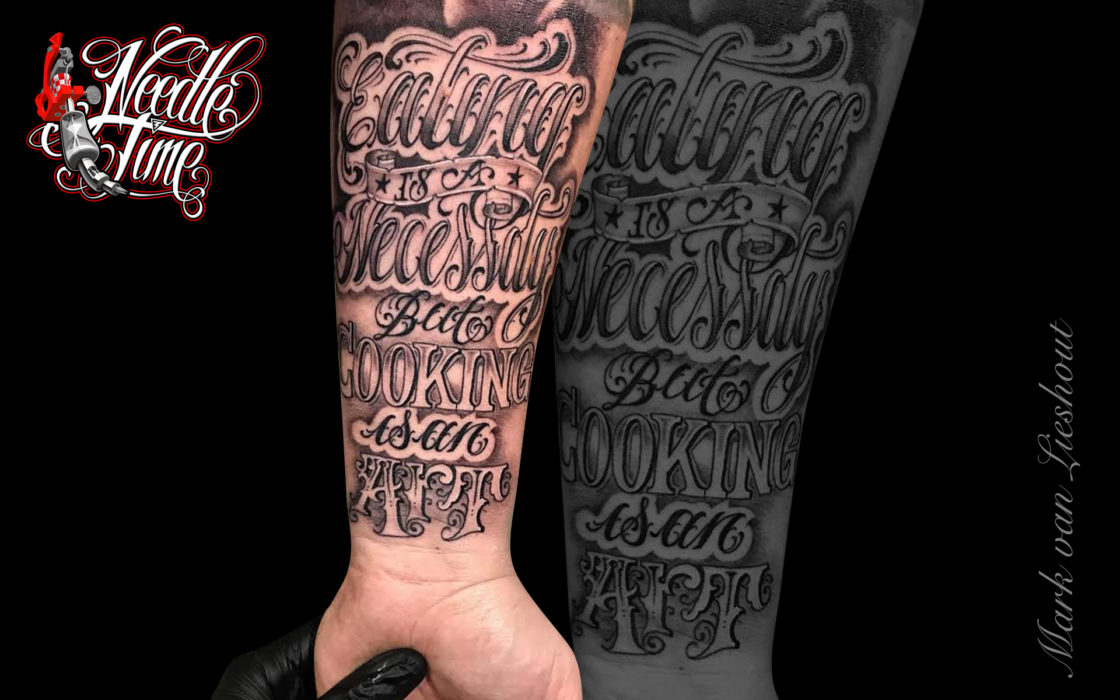 Beautifull lettering for chef kok Mark